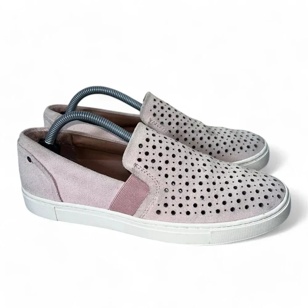 Frye & Co Peggy Perf Slip-on Suede Sneakers Pink‎ 79251-BUS Women's 7